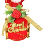 Czerwone Zawieszki Świąteczne - Mikołaje na Bębenkach (Komplet 2 sztuk) - obrazek 3