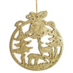 ZAWIESZKA DEKORACYJNA BROKATOWA 10 CM ZŁOTA - obrazek 2