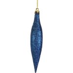 Komplet 4 Kolorowych, Brokatowych Sopli - Ozdoby Świąteczne Multikolor - obrazek 2