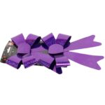 Komplet 2 Dekoracyjnych Fioletowych Kokard z Brokatem na Święta Bożego Narodzenia - obrazek 2
