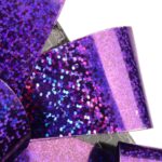 Komplet 2 Dekoracyjnych Fioletowych Kokard z Brokatem na Święta Bożego Narodzenia - obrazek 3