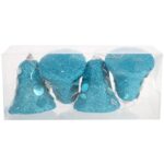 KPL.4 BOMBEK PLASTIKOWYCH DZWONY 8 CM TURKUSOWE - obrazek 2