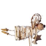 ANIOŁ FIGURKA STOJĄCA Z SIZALU I GAŁĄZEK 34 CM - obrazek 3