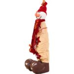 Bałwan stojący wykonany z naturalnych materiałów w kolorze czerwonym  40 cm - obrazek 2