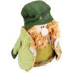 Ekologiczna Dekoracja Świąteczna - Mikołaj Stojący w Kolorze Zielonym 40 cm - obrazek 2