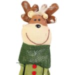 Renifer stojący wykonany z naturalnych materiałów w kolorze zielonym 44 cm - obrazek 2