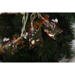 Lampki Choinkowe Reniferki Akrylowe z 8 LED, Kabel Przezroczysty, Kolor Biały, IP44, Zasilanie Bateryjne - obrazek 3