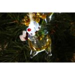 Lampki Choinkowe Reniferki Akrylowe z 8 LED, Kabel Przezroczysty, Kolor Biały, IP44, Zasilanie Bateryjne