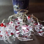 Komplet 8 LED Lamp Mikołajów na Przezroczystym Kablu, Długość 1.5m, 220V-240V do Użytku Wewnętrznego