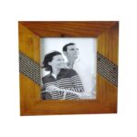 Drewniana ramka na zdjęcie dekoracja na ukos 19x14 cm