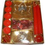 Zestaw Prezentowy ze Świecami Czerwone Uroczyścieści: 6 Elementów w Efektownym Opakowaniu