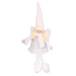 Pluszowy Anioł Siedzący z Długimi Nogami, Kolor Biały, Wysokość 38cm - obrazek 2