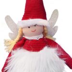 Pluszowy Anioł Siedzący z Zwisającymi Nogami 40cm - Kolor Czerwony - obrazek 2