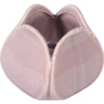 Wazonik ceramiczny w kształcie kwiatu wrzosowy 8x7 cm - obrazek 2