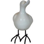 Ozdobna biała kaczka 12 cm - obrazek 3