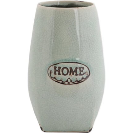 Ceramiczny Wazon-Doniczka w Stylu Vintage w Kolorze Miętowym