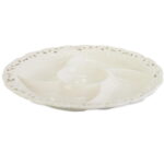 Elegancki Ceramiczny Talerz z Przegrodami 26 cm z Kolekcji Koronkowej - obrazek 2