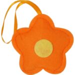 Zestaw Wielkanocnych Zawieszek Dekoracyjnych z Siankiem - Kolor Pomarańczowy - obrazek 2