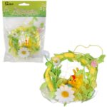 Kurczaczek w kółku zawieszka 9cm żółta