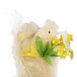 KOGUT Z JAJKAMI W KOKONIE Z SIZALU DEKORACJA WIELKANOCNA DO POWIESZENIA - obrazek 2