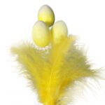 Żółte Jajka Dekoracyjne z Piórkami na Pik u o Wysokości 36 cm - obrazek 2