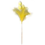 Żółte Jajka Dekoracyjne z Piórkami na Pik u o Wysokości 36 cm