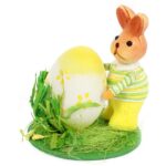 ZAJĄCZEK Z JAJKIEM DEKORACJA WIELKANOCNA Z SIZALEM 10CM