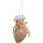 Zestaw 3 Brązowych Baranków Wielkanocnych do Zawieszenia, 7 cm - obrazek 3