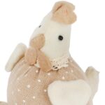 PLUSZOWA KURA W KROPKI - DEKORACJA WIELKANOCNA 12 CM, KOLOR BRĄZOWY - obrazek 2