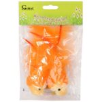 PTASZKI Z NATURALNYMI PIÓRKAMI DO STROIKÓW 2SZT 15CM POMARAŃCZOWE - obrazek 3