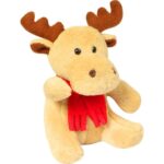 Renifer siedzący pluszowy beżowo-brązowy 20 cm - obrazek 2