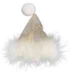 ZAWIESZKA ŚWIĄTECZNA CZAPECZKA Z PIÓRKAMI - obrazek 2