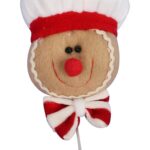 Ozdoba bożonarodzeniowa zawieszka PAN PIERNIK z materiału 25 cm BRĄZOWA - obrazek 2