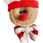 Ozdoba bożonarodzeniowa zawieszka PAN PIERNIK z materiału 25 cm BRĄZOWA II - obrazek 2