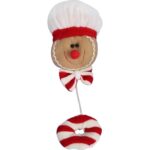 Ozdoba bożonarodzeniowa zawieszka PAN PIERNIK z materiału 25 cm BRĄZOWA II