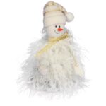 ZAWIESZKA ŚWIĄTECZNA BAŁWAN Z PIÓRKAMI 12 CM - obrazek 2