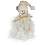 ZAWIESZKA ŚWIĄTECZNA BAŁWAN Z PIÓRKAMI 12 CM