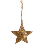GWIAZDA ZAWIESZKA BROKATOWA ZŁOTA