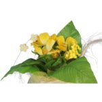 KWIATY W KOKONIE Z SIZALU DEKORACJA WIELKANOCNA DO POWIESZENIA ŻÓŁTA - obrazek 2