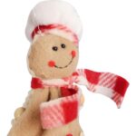 Ozdoba bożonarodzeniowa zawieszka PAN PIERNIK z materiału 14cm BRĄZOWA - obrazek 2