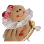 Ozdoba bożonarodzeniowa zawieszka PANI PIERNIK z materiału 14cm BRĄZOWA - obrazek 2