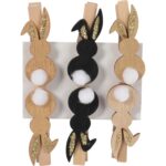 ZAJĄCZKI KLAMERKI DREWNIANE 6SZT WIELKANOC WIOSNA - obrazek 3