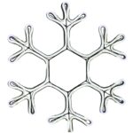 Dekoracja Świetlna NEON - Biała Śnieżynka o Wysokości 38cm, Do Zastosowań Zewnętrznych, Zasilanie Sieciowe IP44, 120l/Metr, Długość Przewodu 1.5m - obrazek 2