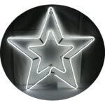 Neonowa Gwiazda Dekoracyjna do Zewnętrznych Zastosowań, 3M, 120l/metr, IP44, Biały Kolor Światła, 220V - obrazek 2