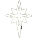 BOŻONARODZENIOWA DEKORACJA Z WĘŻA ŚWIETLNEGO LED- GWIAZDA BETLEJEMSKA 60 CM - obrazek 3