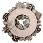 Wianek świąteczny dekoracja na drzwi 26 cm niebieski - obrazek 3