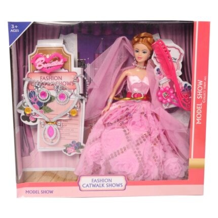 Lalka balerina z zestawem do stylizacji włosów i biżuterią dla dzieci