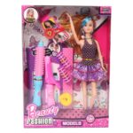 Zestaw kreatywnych zabawek Stylizacyjne przygody dla dzieci z lalką i akcesoriami do pielęgnacji włosów