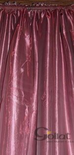 Elegancka Dwuwarstwowa Zasłona w Pudrowym Rużu z Koralikowymi Zdobieniami