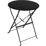 Zestaw Mebli Bistro w Stylu Francuskim - Składany Stół i Krzesła, Czarny - obrazek 2